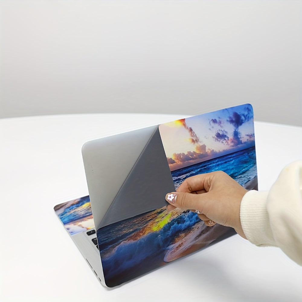 Sunset-Themed Reusable Laptop Stickers - Customizable Computer Decals for Personalized Protection &amp; Style