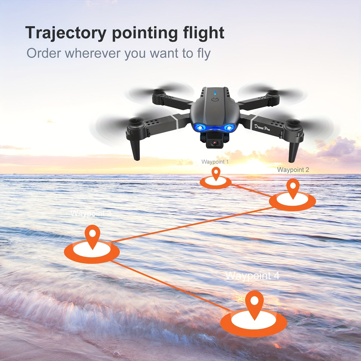 E99 Drone With Camera, Foldable RC Drone, Remote Control Drone Toys For Beginners Men&#39;s Gifts, Indoor And Outdoor Affordable UAV, Christmas Halloween Thanksgiving Gift - Stereotech