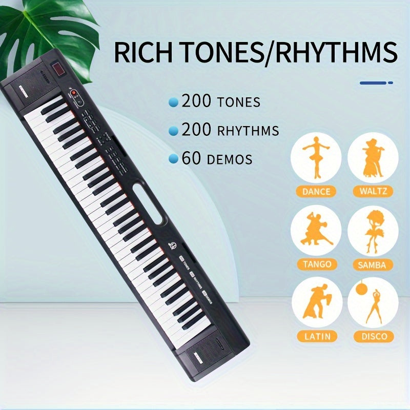 61-key Portable Rechargeable Electronic Organ, Beginner Entry 61-key Piano Electronic Organ, Practice Organ Entry