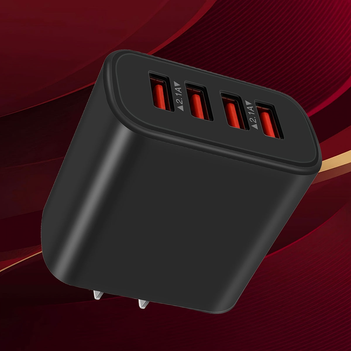 4-Port Fast Charging Cube - Wall Charger with Wide Compatibility for iPhone 14/13/12/11 Pro Max/10/SE/X/8 Plus and Samsung Galaxy S22/S21/S20 - Compact Power Block Charging Box Brick with Safe and Efficient Charging