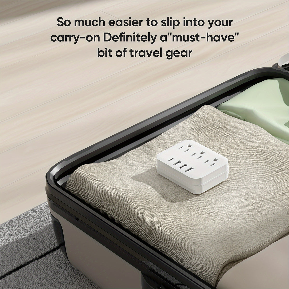 7-in-1 Multi Plug Outlet Extender With USB, Electrical Wall Outlet Splitter With 4 USB Ports (1 USB C) And 3 Outlet, Wall Charger Adapter Power Strips For Office, Bedside, Travel