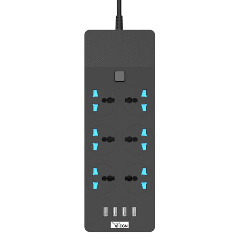 PC Power Strip Multi Plug with 5 AC Outlets QC3.0 18W 3 USB Fast Charging Ports Socket Adapter US UK EU AU Timer Power Socket