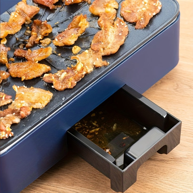 1100W LCD Touch Screen Barbecue Oven Home Smokeless Electric Grill Indoor Non-stick Barbecue Machine Infrared Barbecue Pot Skewer Machine