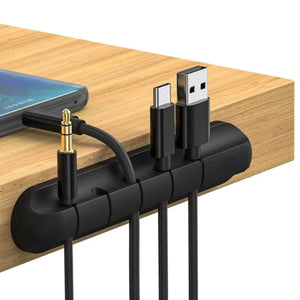 Cable Organizer Silicone USB Cable Winder Desktop Tidy Management Clips Cable Holder for Mouse Keyboard Headphone Wire Organizer