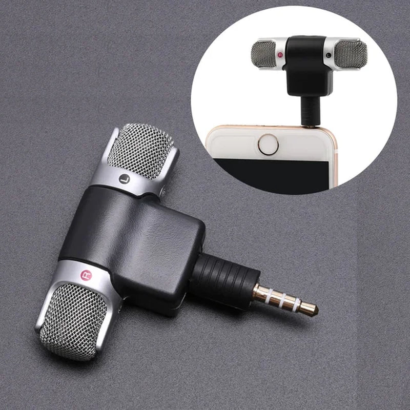 Mini 3.5Mm Jack Microphone Stereo Mic for Recording Mobile Phone Studio Interview Microphone for Smartphone