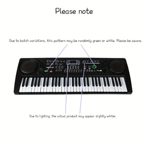 Micro poly 61-Key Multifunctional Electronic Keyboard – Portable Performance Synthesizer with Built-in Tones & Rhythms, Microphone for Sing-Along, Exciting Light Effects, Battery/USB Dual Power, Ideal for Beginners & Music