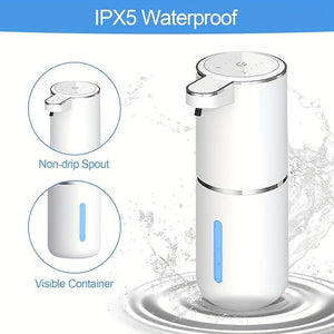 Contactless Wall-Mounted Soap Dispenser: 380mL Capacity, USB Charging, and Automatic Sensing, Halloween, Christmas Decorations