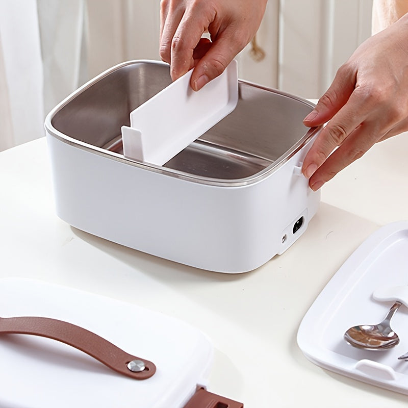 Portable Electric Lunch Box Food Heater for Car and Home Use - 60.87oz Capacity, 2-in-1 Design, Convenient and Efficient