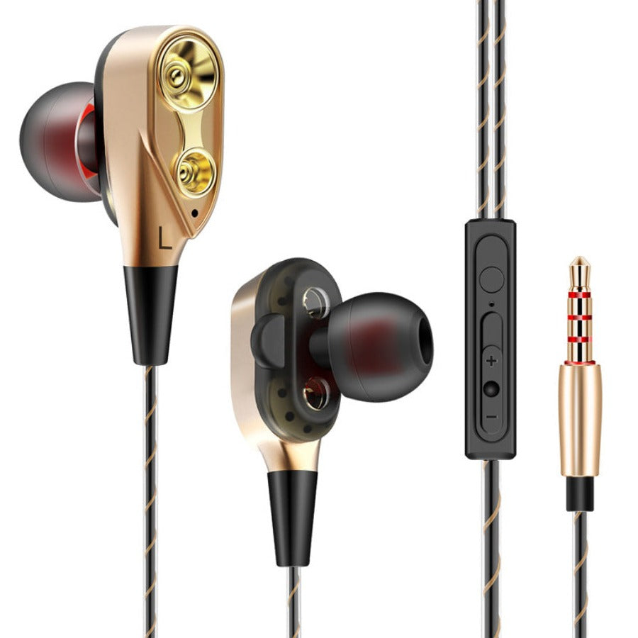 Metal In-Ear Wire-Controlled Music Small Headphones - Stereotech