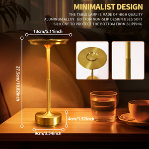 Touch-Sensitive LED Reading Lamp - Rechargeable, Wireless, Dimmable, and Adjustable - Perfect for Bedroom, Restaurant, Hotel, Bar, and Office Decor