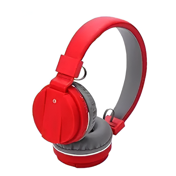 Wireless Bluetooth Over The Ear Headphone with Mic Color RED