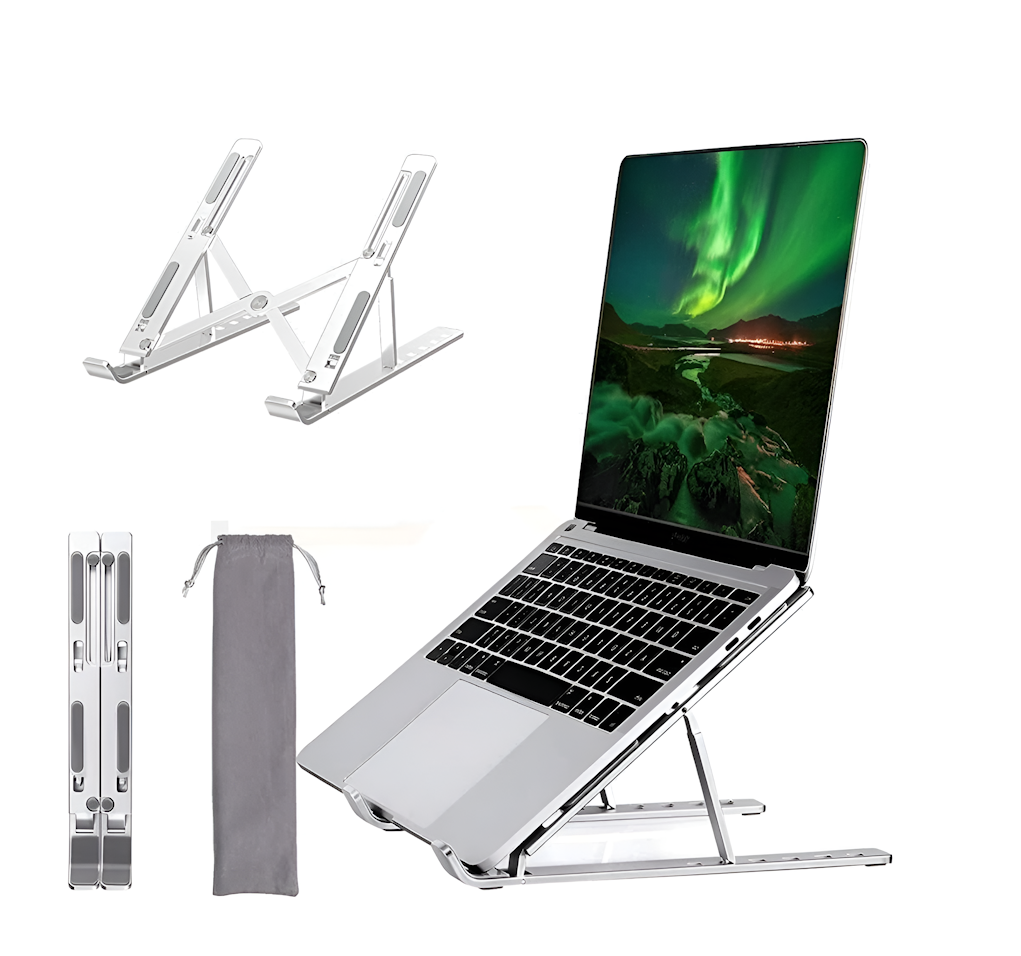 6 Angles Adjustable Aluminum PC\ Laptop Raiser  Color GREY