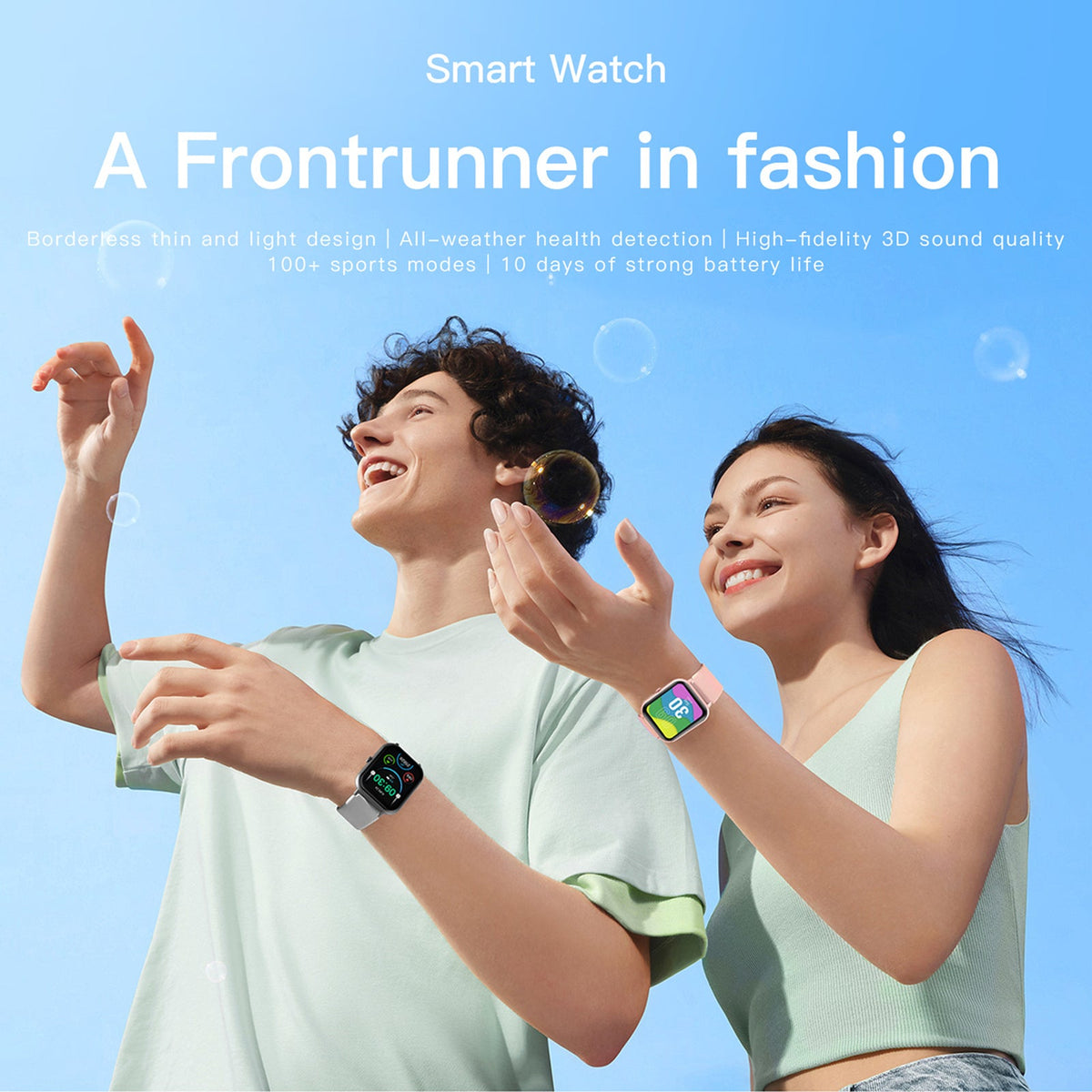 Smart Watch 1.83&quot; IP67 Waterproof Fitness Tracker with Heart