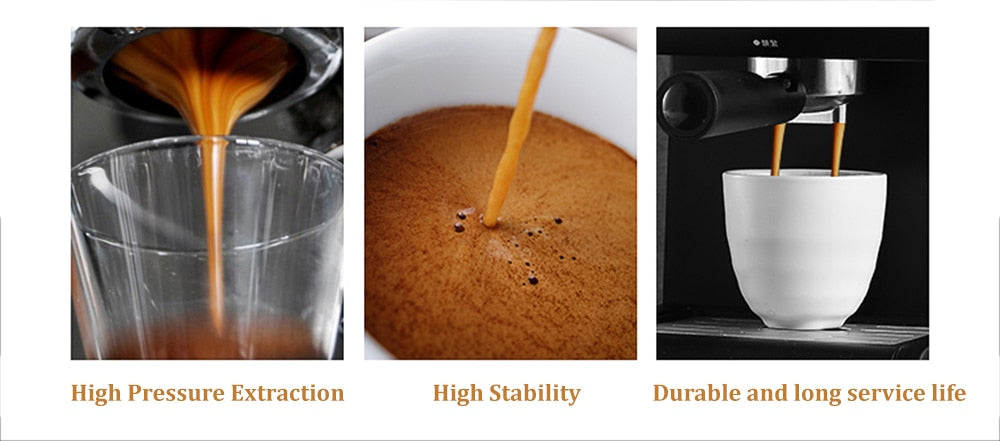 Coffee Maker Machine with Milk Frother - Stereotech