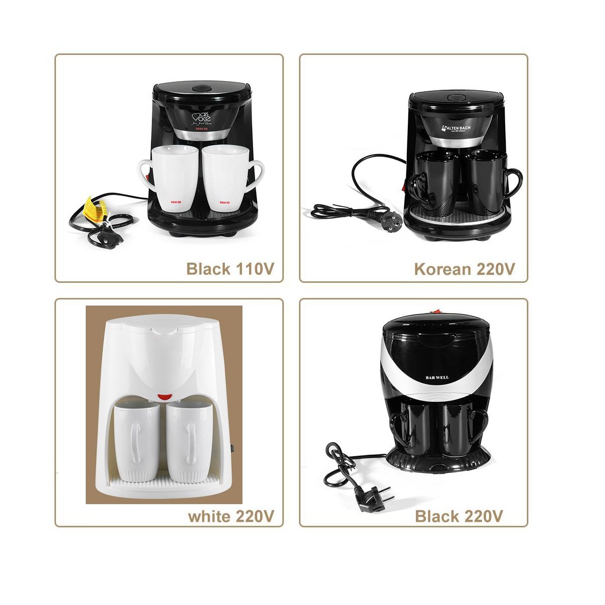 450W Household Electric Steam Drip Coffee Maker - Stereotech