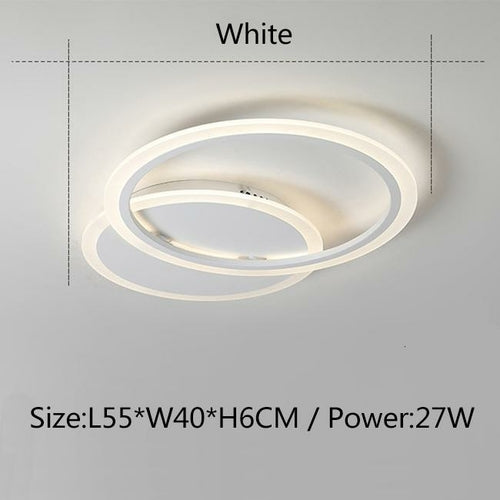 White/Brown modern Led Chandelier lighting for bedroom Living room