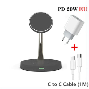 Iphone Magnetic Wireless Charger Station - Stereotech